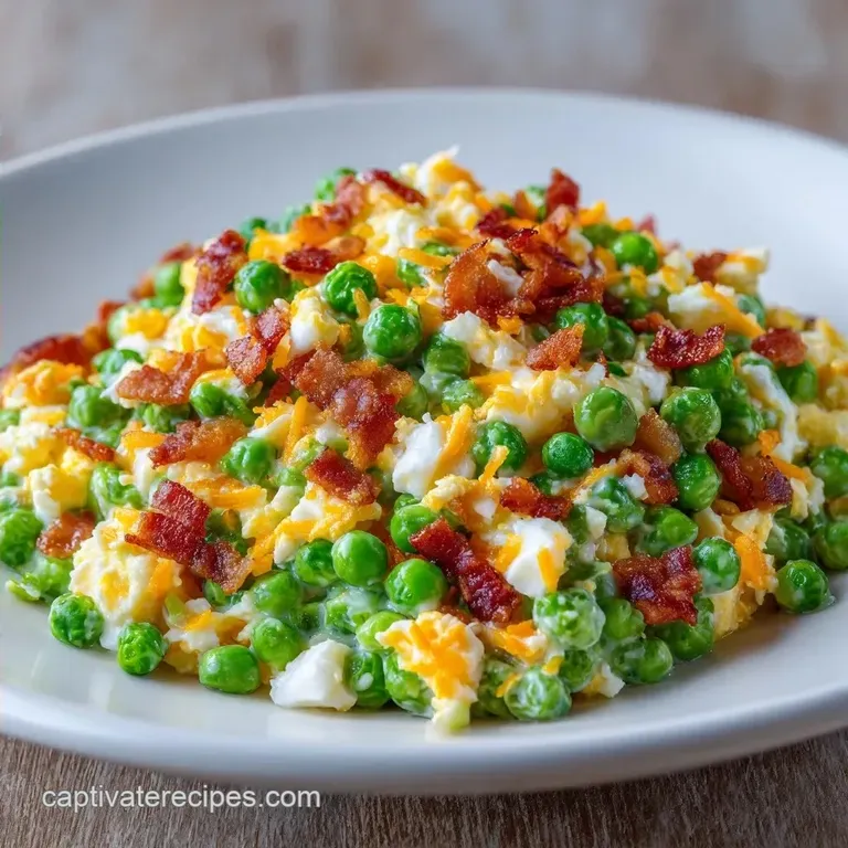 Old Fashioned Boiled Egg Pea Salad: Creamy and Bold