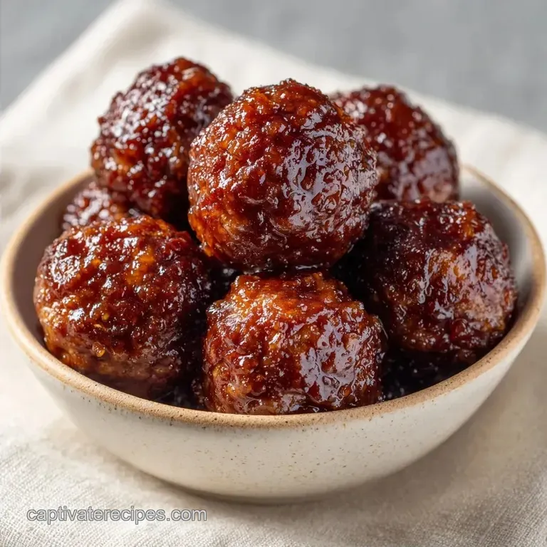 Sticky Bourbon Cocktail Meatballs: Tender and Savory