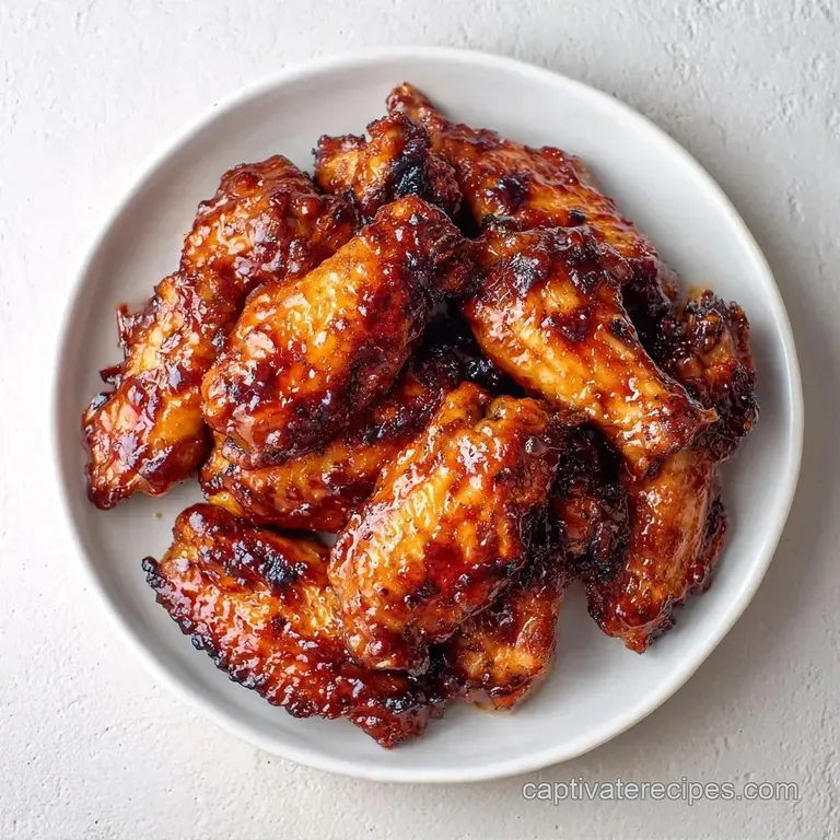Bourbon Glazed Chicken Wings: Sticky and Crispy