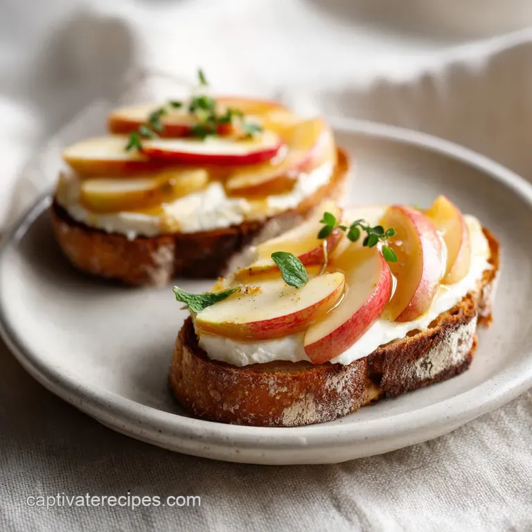 Brie Apple Honey Crostini with Apple