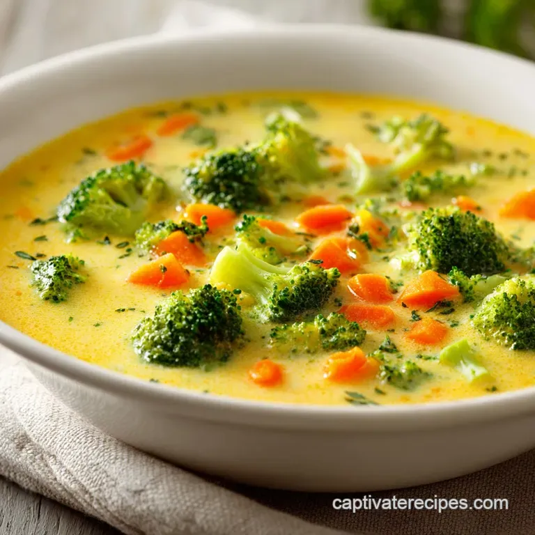 Broccoli Cheese Soup: Velvety and Rich