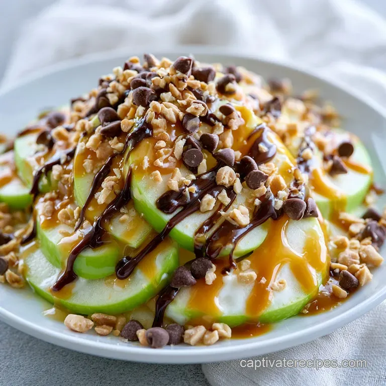 Apple Nachos: Crisp and Salted Caramel