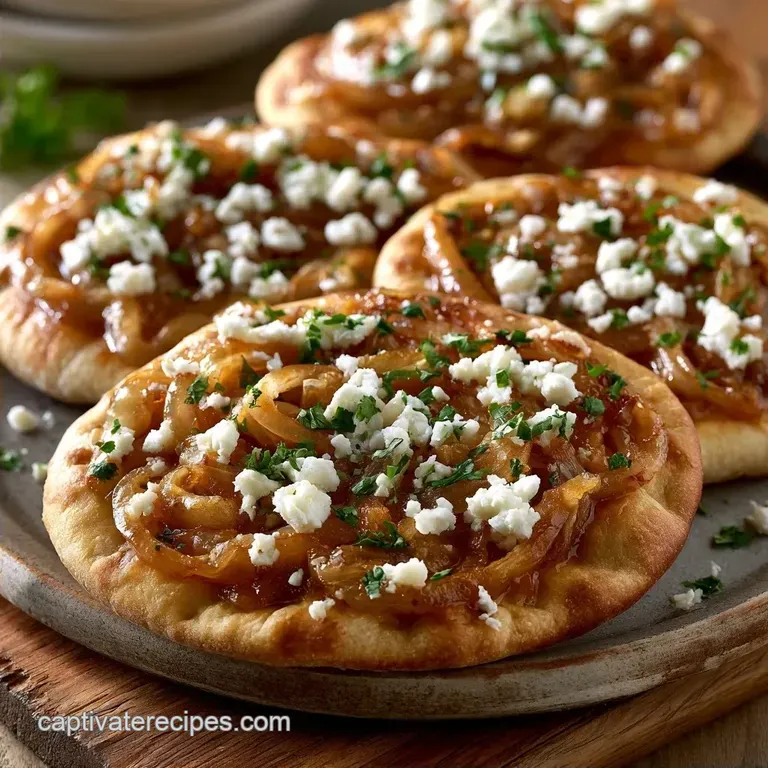 Crispy Caramelized Onion Goat Cheese Flatbread