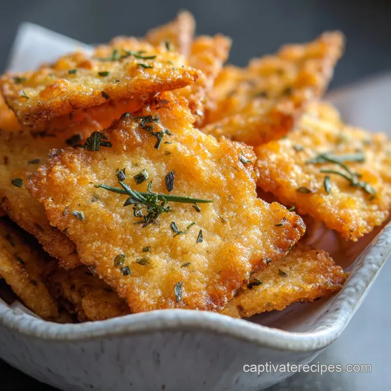 Cheddar Herb Crackers: Flaky & Savory