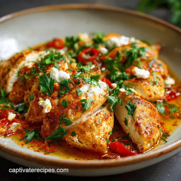 Authentic Chicken Saganaki with Tomato Sauce