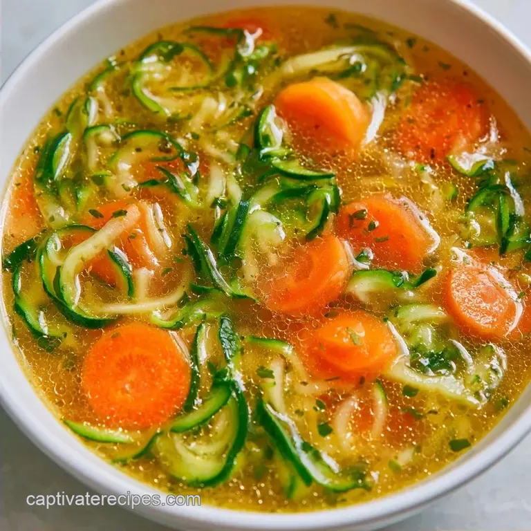 Low Carb Chicken Soup with Zoodles