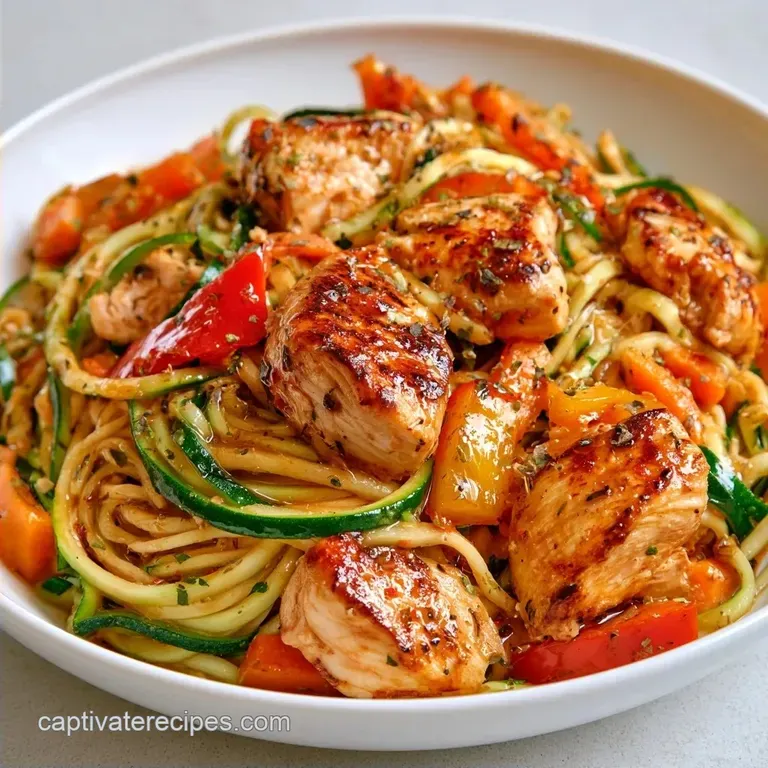 Chicken Zoodle Stir Fry in 20 Minutes