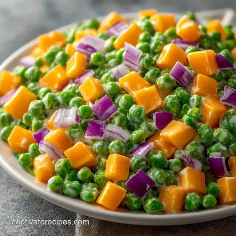 Cold English Pea Salad: Creamy and Tangy