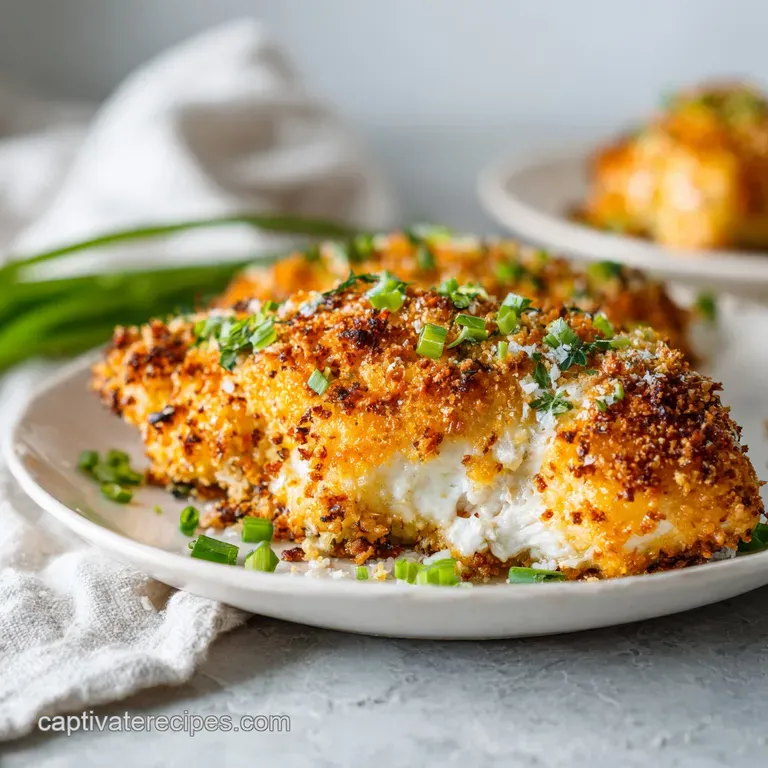 A single, perfectly cooked chicken breast, golden and crisp, rests on a bed of vibrant green asparagus spears.