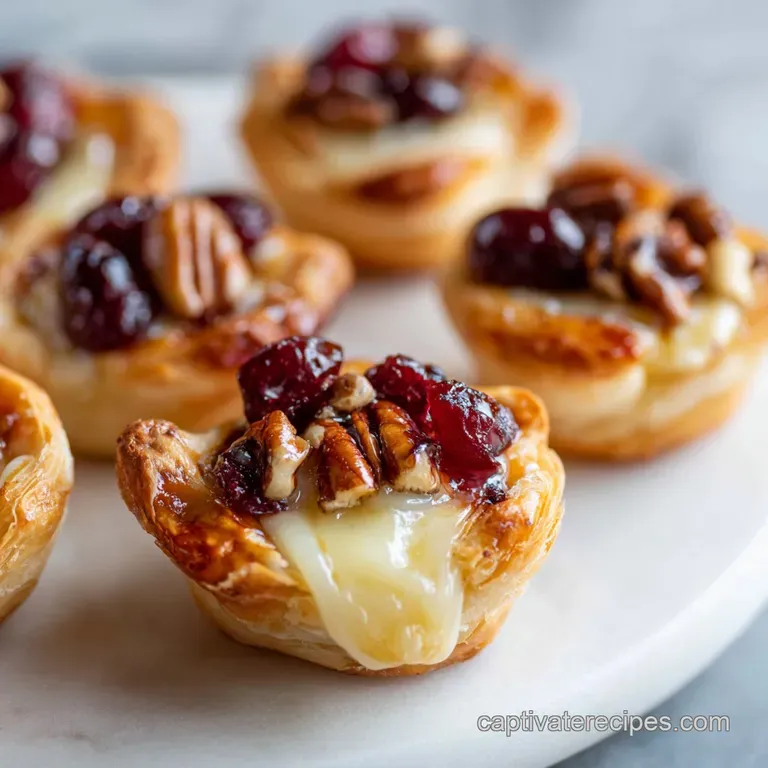 Best Cranberry Brie Bites Recipe: Flaky and Festive