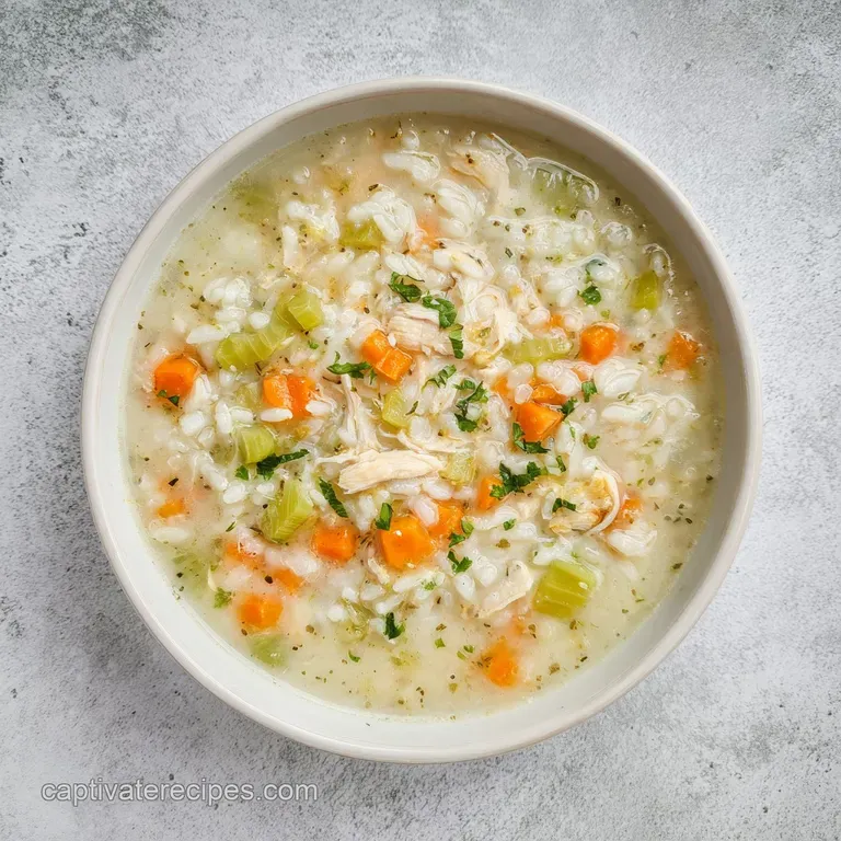 Creamy Chicken and Rice Soup: Silky and Savory