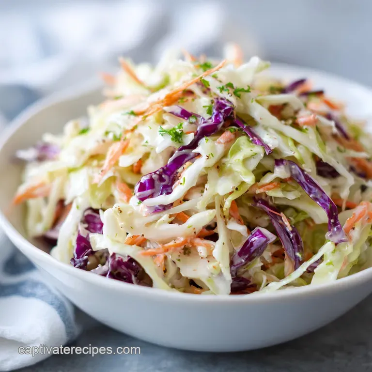 Easy Coleslaw Recipe: Shatter Crisp Cabbage