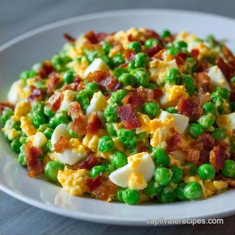 Easy Pea Salad with Egg: Creamy and Savory