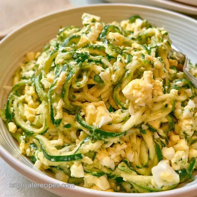 Low-Carb Egg Zoodle Salad in 10 Minutes