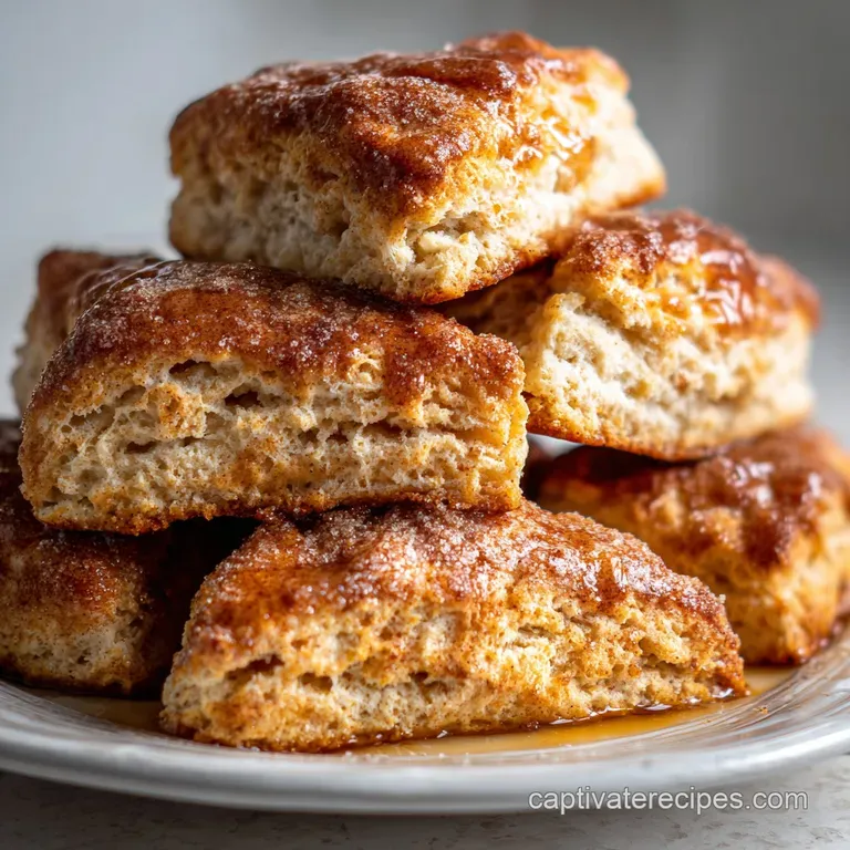Cinnamon Sugar Scones: Flaky Buttery Layers