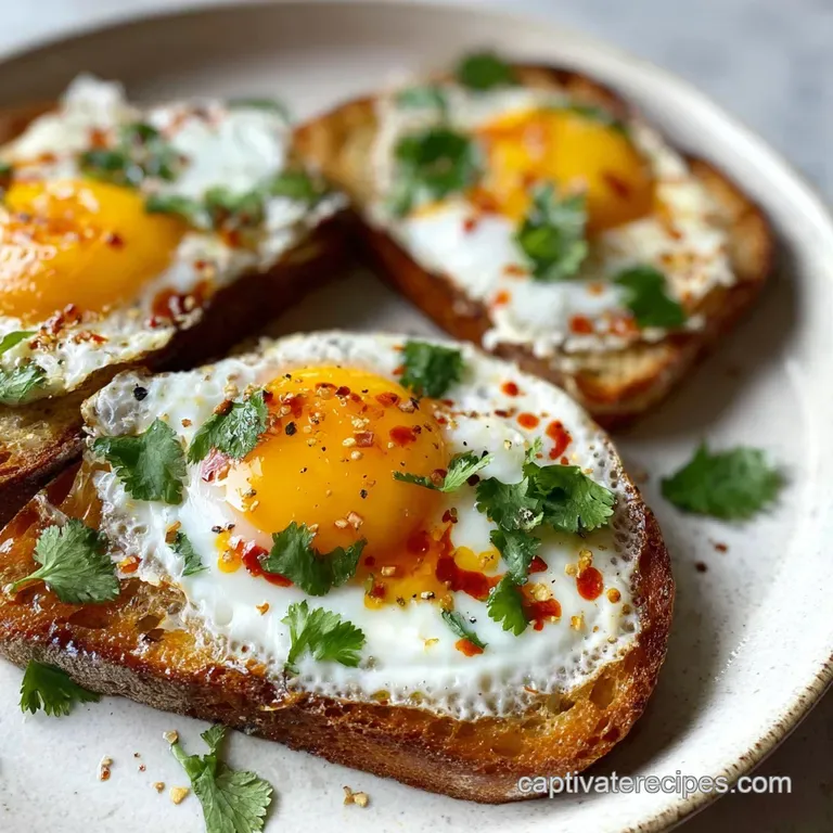 French Baked Eggs on Toast with Sourdough