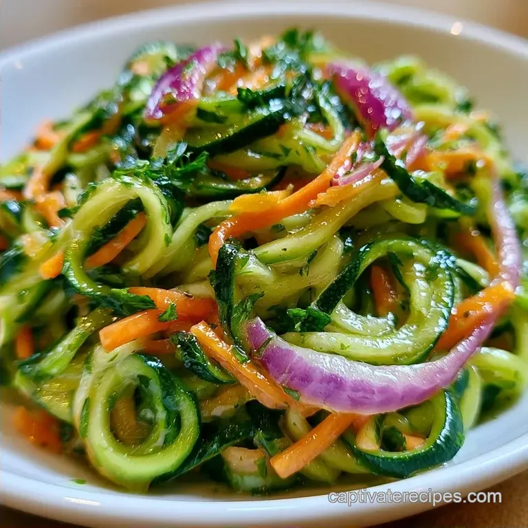 Zucchini Noodle Salad with Fresh Parsley