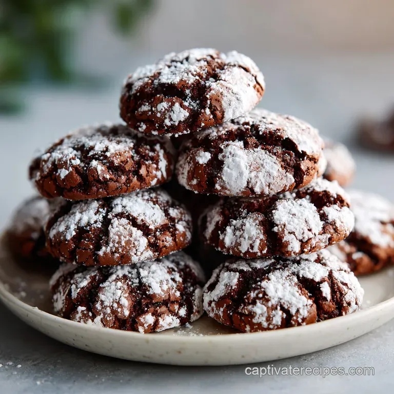 Chocolate Crinkle Cookies: Velvety and Crisp