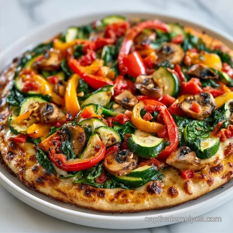 Garden Vegetable Flatbread Pizza with Zucchini