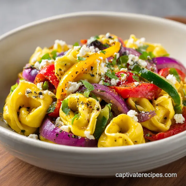 Greek Tortellini Salad with Feta