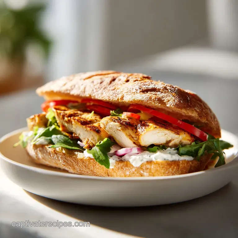 Grilled Chicken Sandwich: Juicy and Charred