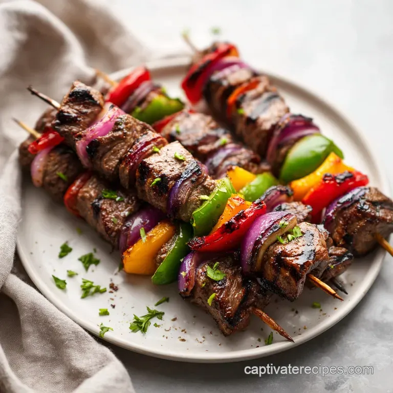 Steak Kabobs: Charred and Tender