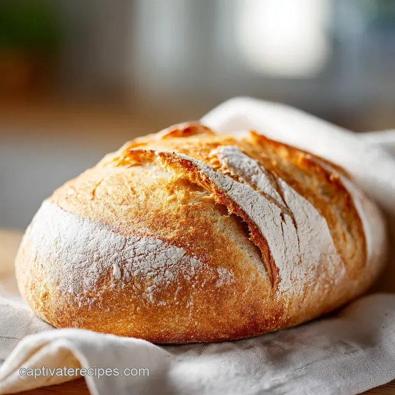Sliced golden loaf arranged on a linen cloth with a small bowl of olive oil and sprigs of fresh rosemary.