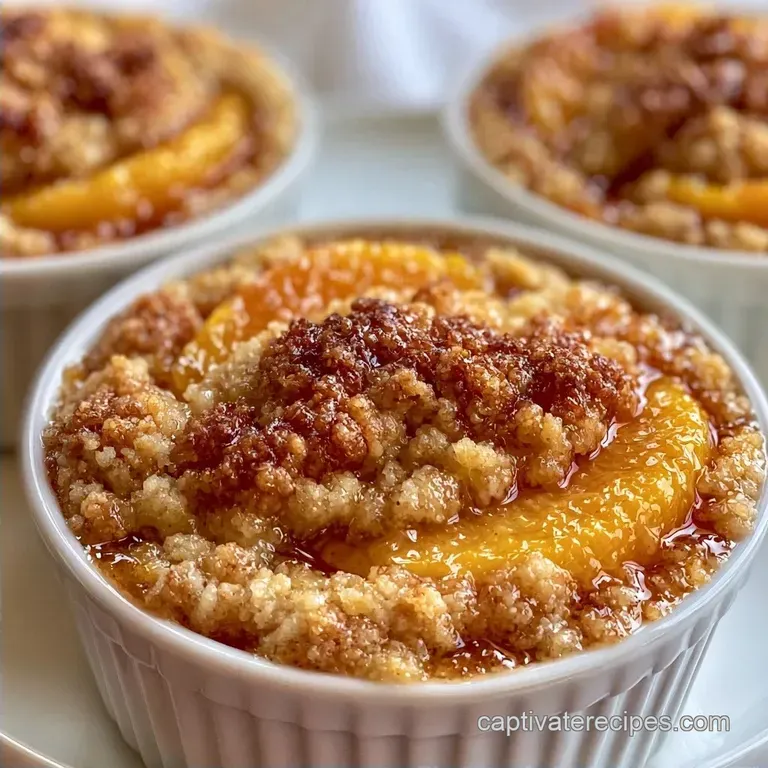 Individual Peach Cobbler Cups: Crunchy Crust