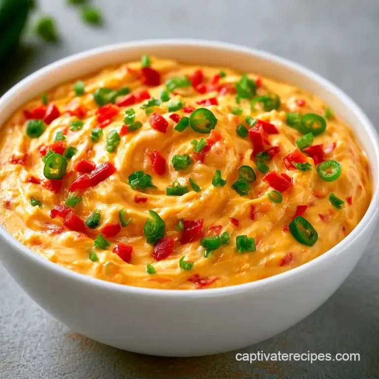 Vibrant orange cheese spread on a white platter with toasted sourdough crisps and a sprig of fresh parsley.