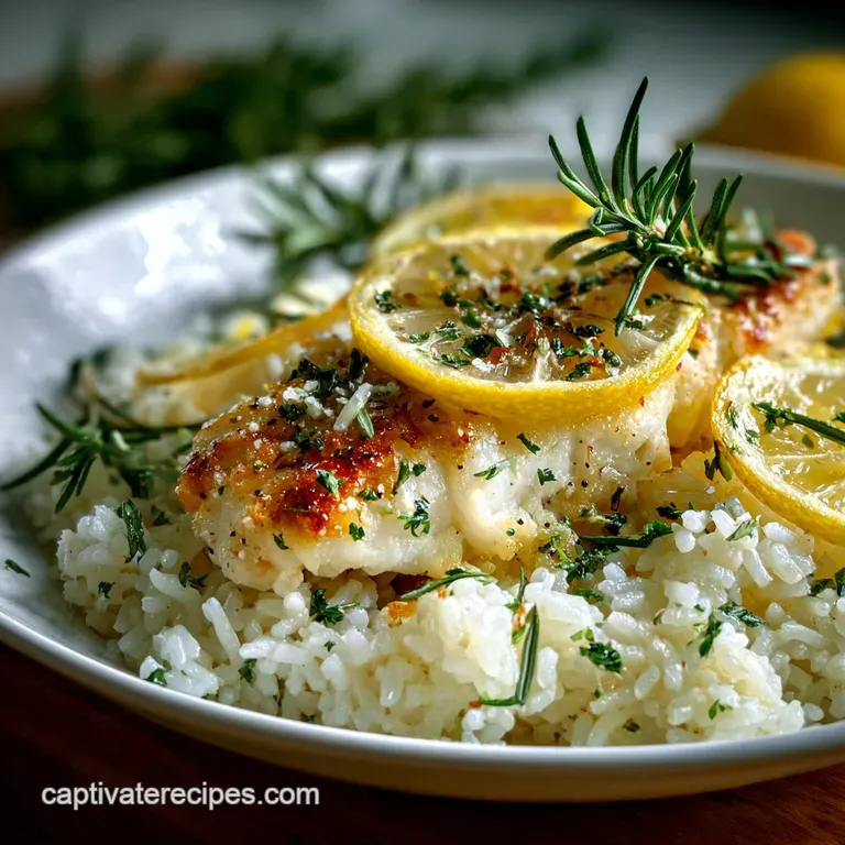 Lemon Butter Cod Rice with Zesty Butter