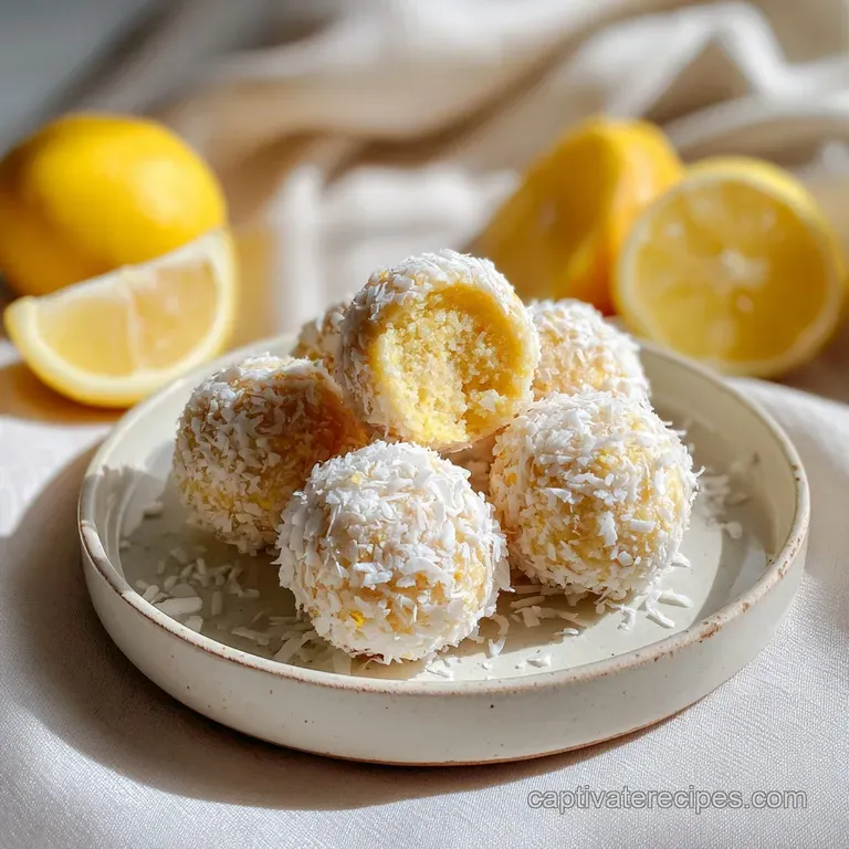 Quick Lemon Coconut Protein Balls