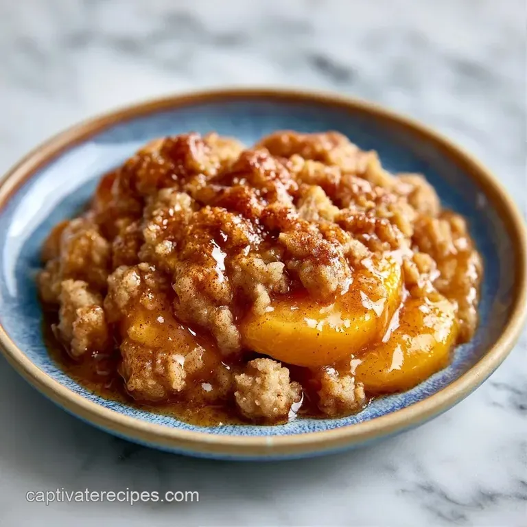 A slice of golden-brown dessert topped with melting vanilla ice cream and a drizzle of amber syrup on a white plate.