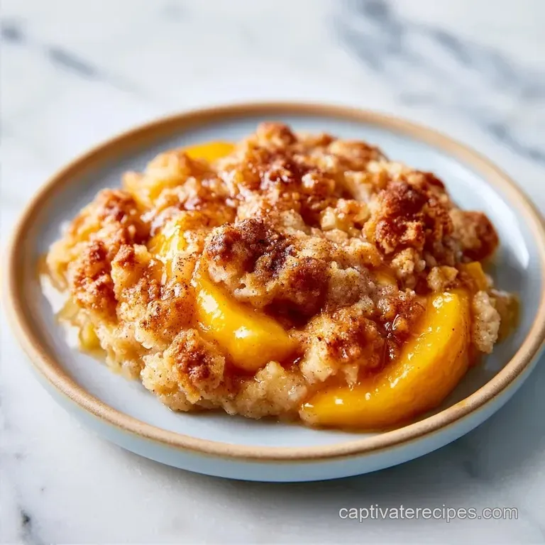 Microwave Peach Cobbler for One