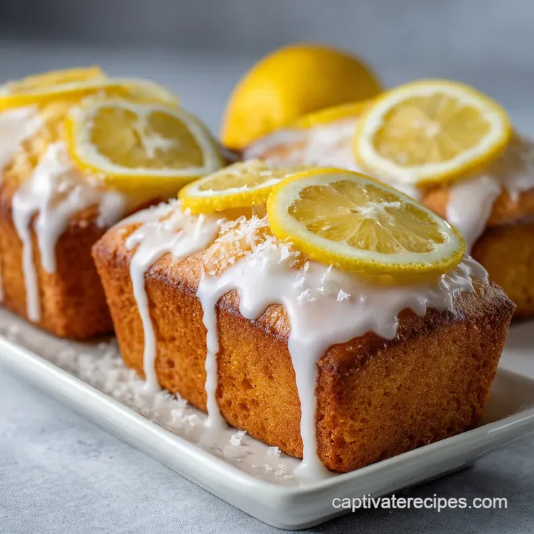 Mini Lemon Coconut Loaf Cakes