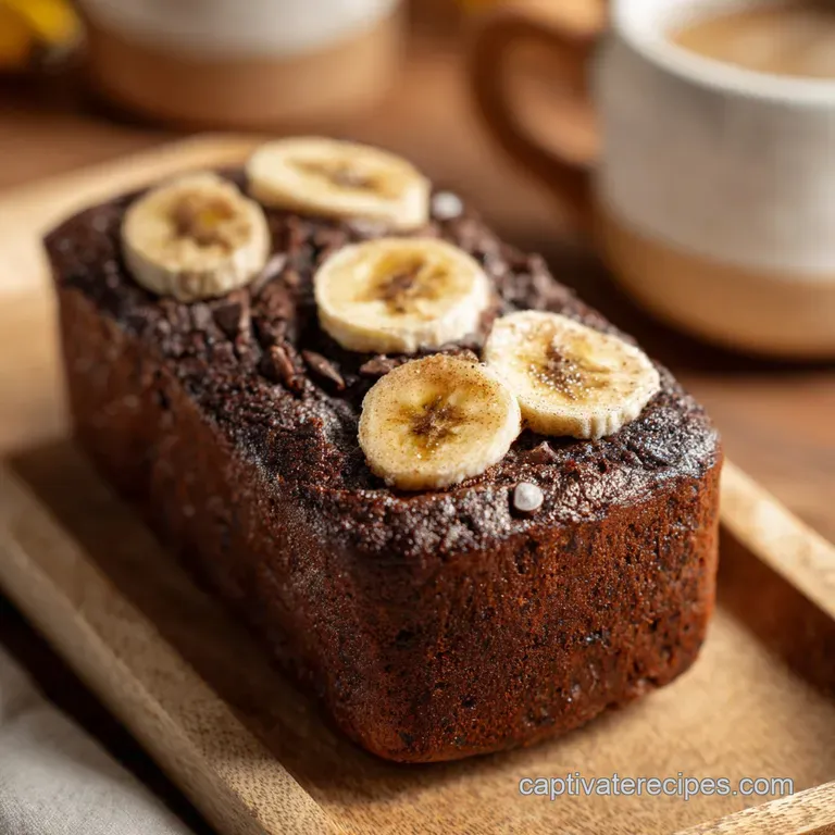 Moist Chocolate Banana Bread Loaf
