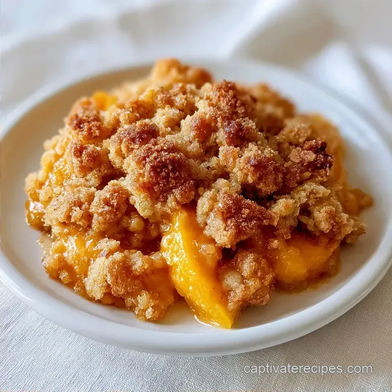 Peach Cobbler with Brown Sugar Crumble