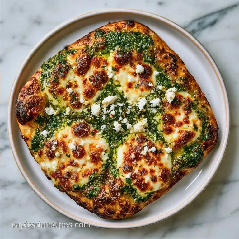 Crispy Pesto Goat Cheese Flatbread