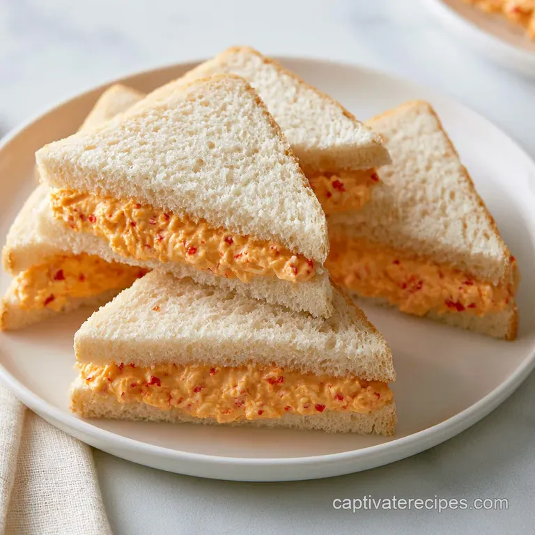 Pimento Cheese Tea Sandwiches: Lighter Southern Classic
