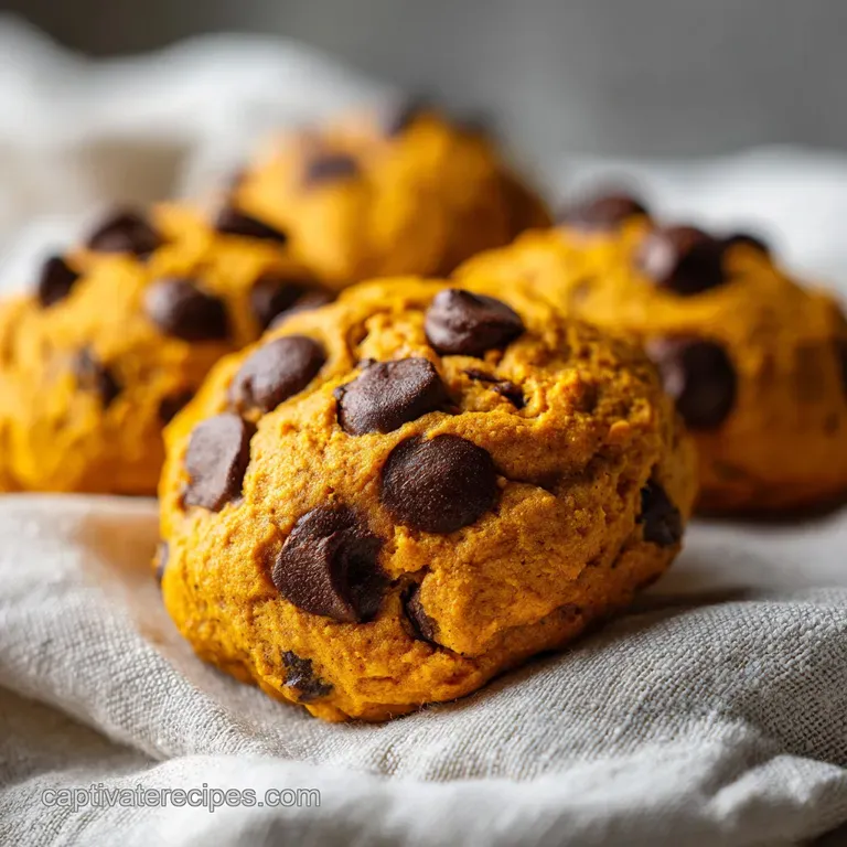 An elegant stack of soft, amber-colored cookies with melted chocolate chips on a white plate beside a glass of milk.