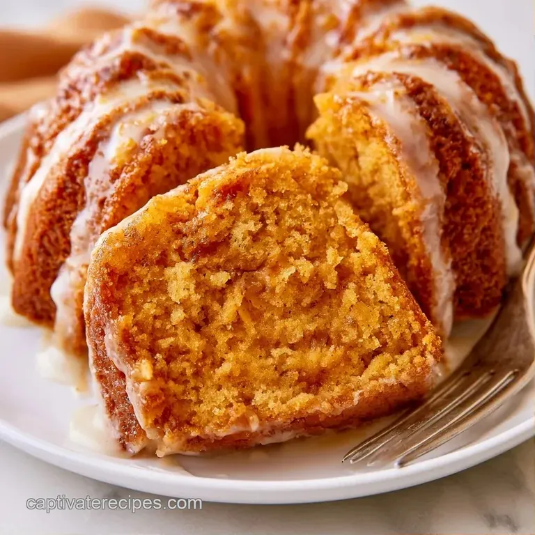 Elegant slice of orange spiced cake on a ceramic plate with velvety white frosting and a sprinkle of brown sugar.