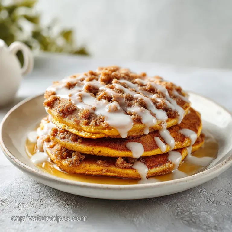 Pumpkin Cinnamon Streusel Pancakes