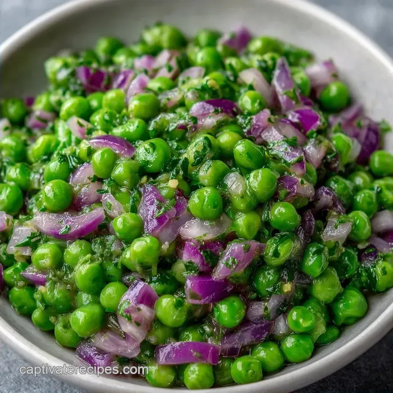 Red Onion Pea Salad: Creamy and Vibrant