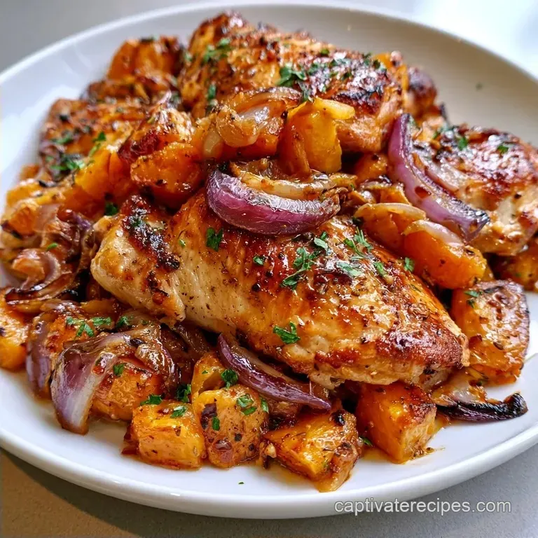 One-Pan Roast Chicken Butternut Squash