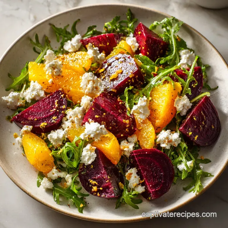 Roasted Beet Salad Recipe with Goat Cheese