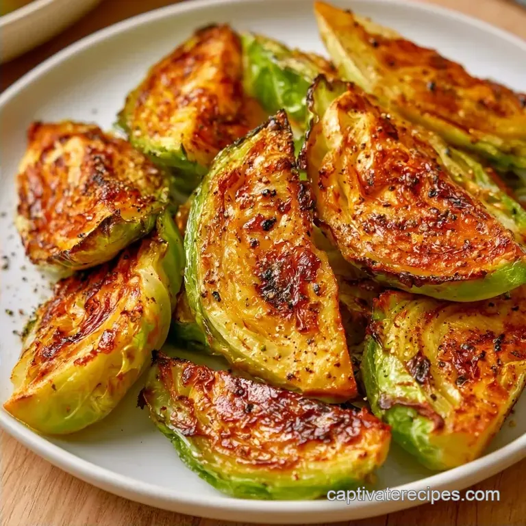 Crispy Roasted Cabbage with Garlic