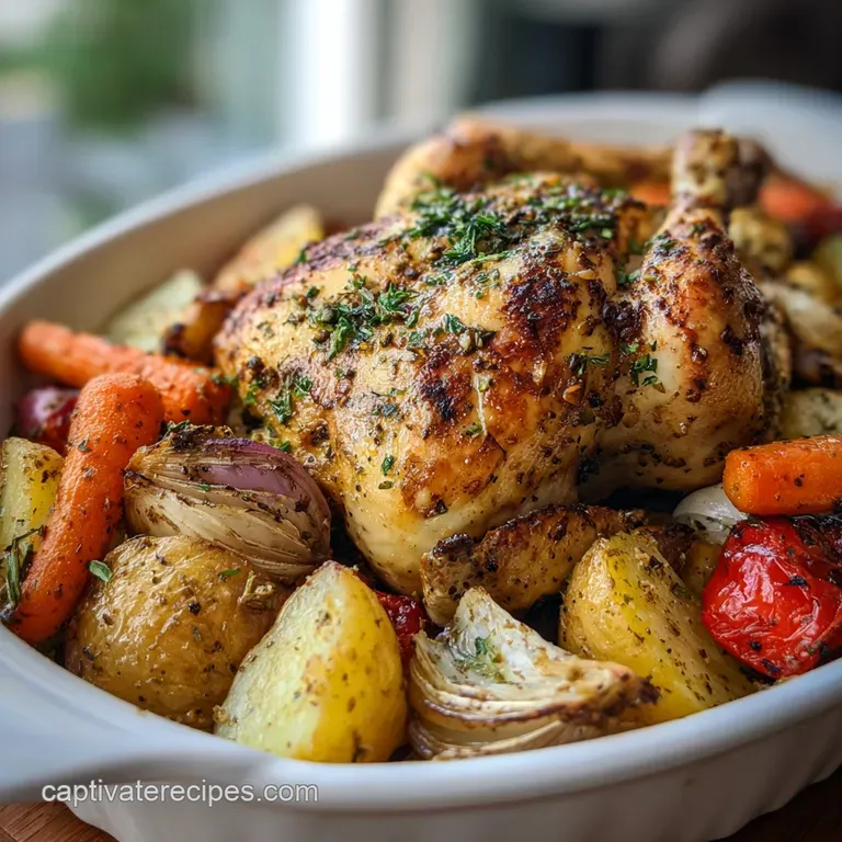 Roasted Chicken and Vegetables: One Pan