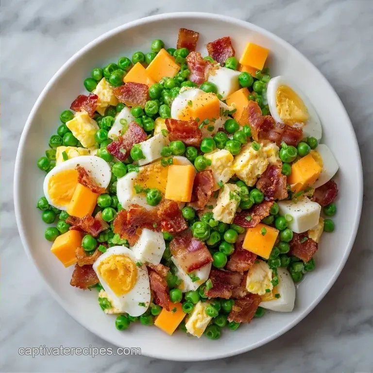 Sharp Cheddar Pea Salad: Award Winning