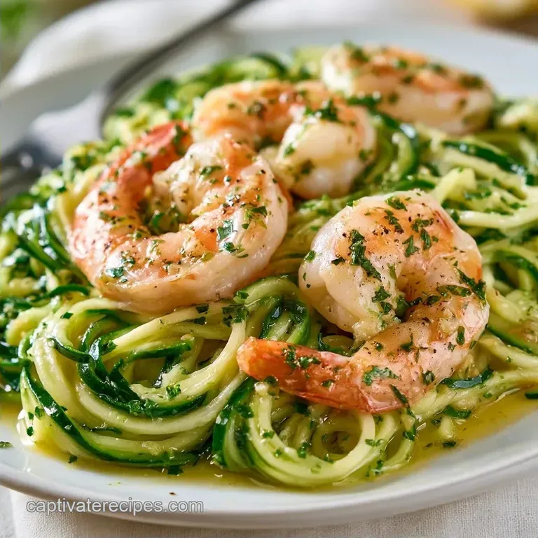 Shrimp Scampi Zoodles: Low Carb