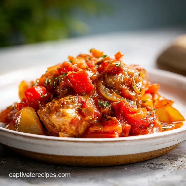 Slow Cooker Chicken Cacciatore: Fork Tender