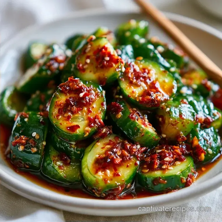 Smashed Asian Cucumber Salad with Chili Crisp